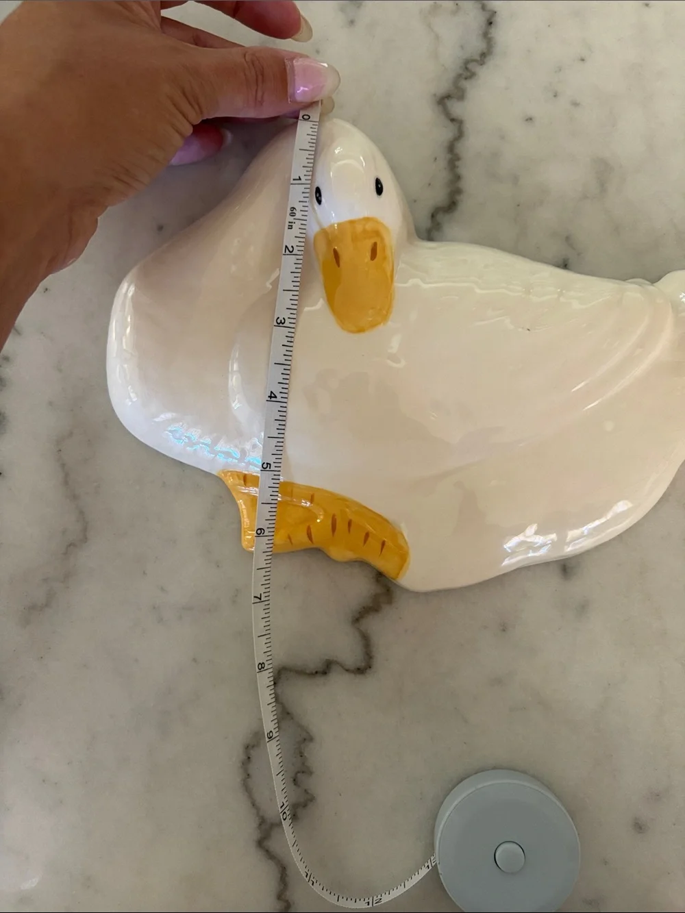 White Ceramic Duck Accent Wall Hanging
